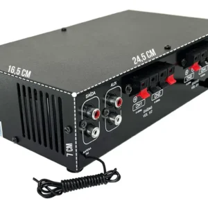 Amplificador Som Ambiente Bluetooth USB FM 4 Canais 125W RMS Receiver P/ Igreja Loja Restaurante Consultório RC7000BT Bivolt - Imagem 6