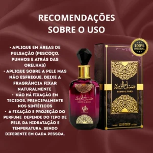 Perfume Arabe Feminino Al Wataniah Sabah Al Ward Edp 100ml - Imagem 5