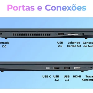 Notebook Positivo Vision R15M com Minitela, AMD Ryzen 3, 8GB de RAM e SSD de 256GB - Imagem 6