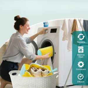 Kit 2 Saco Para Lavar Sapatos Na Máquina De Lavar Prático - Imagem 3
