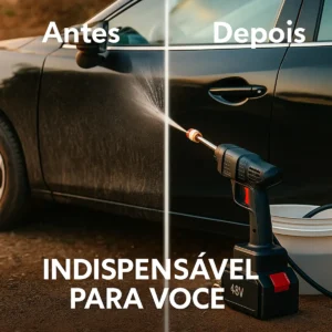 Lavadora Lava Jato Portátil Alta Pressão 2 Baterias Recarregáveis 48v Sem Fio Maleta Preto 50 Hz X 60 Hz - Imagem 4
