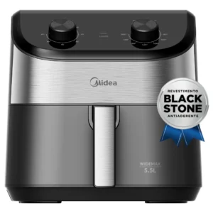 Fritadeira Air Fryer 5,5l Widemax Com Interior De Alumínio 1900w Midea - Imagem 1
