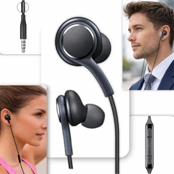 Fone De Ouvido Com Fio Intra Auricular 1.2 Metros 3.5mm Foninho Original C/ Microfone Anti Ruído Durável Celular PC Computador Notebook Esportivo Academia Corrida Não Cai Alto Com Entrada P2 Gurumania