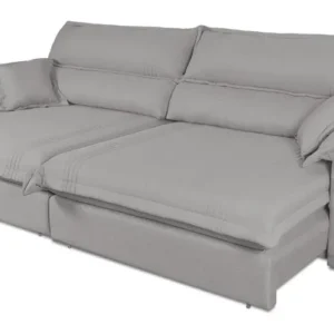 Sofá Retrátil Reclinável 2,50m Nivus Cinza Molas Ensacadas - King House - Imagem 4