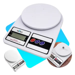 Balança Digital De Precisão 10kg Davely Cook Cozinha Para Uso Domestico E Profissional Fitness Ideal Para Dietas Treinos Alimentos Confeitaria Nutrição Branco - Imagem 7