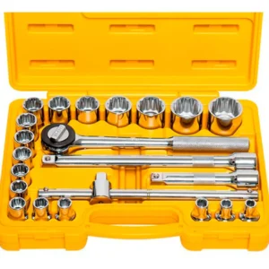 Jogo Kit de Ferramentas Manuais Chave Catraca 1/2 8 a 32mm BCS022 The Black Tools Cor Amarelo - Imagem 5