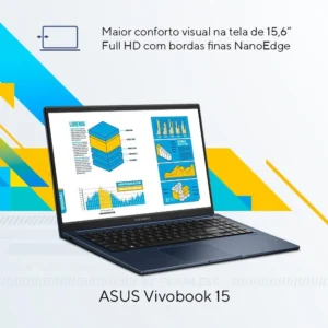 Notebook ASUS Vivobook 15, Intel Core i5 1334U 1,3 GHz, 8GB Ram, 256GB SSD, Tela 15,6" FHD, Windows 11 Home , Quiet Blue - X1504VA-NJ1737W - Imagem 8