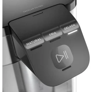 Purificador de Água Gelada Fria e Natural Eletrônico Placa Compacto Electrolux PE12G com Filtro Carvão 6 meses ou 3000L Painel Touch Cinza - Imagem 5