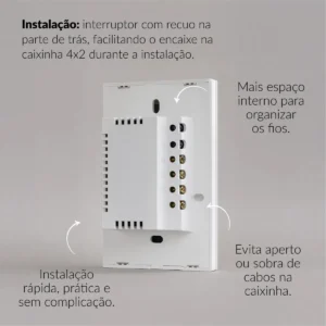 Interruptor Smart Inteligente Wi-fi 2.4 GHz Alexa google 1 Botão 4x2 Bivolt Preto Cod: 291990365 Neo Avant - Imagem 6