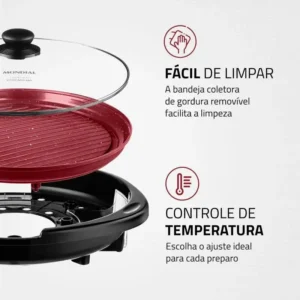 Grill Redondo Cook & Grill 40 Mondial 1270W - G-03-RC - Imagem 5