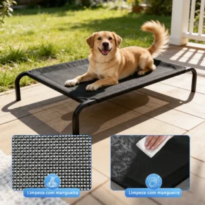Cama Suspensa Caes Para Cachorros Grande - Resistente Preto - Imagem 5