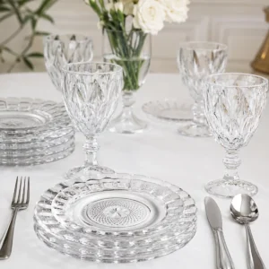 Aparelho De Jantar 30 Peças - Pratos + Taças + Talheres Inox - Imagem 3