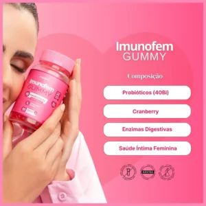 Imunofem Gummy Probiótico 40bi Feminino Ph Íntimo Saúdável - Imagem 6