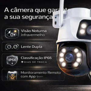 Câmera de Segurança Wi-Fi iCSee/Yoosee A28B 4K Dupla Lente Visão Noturna Colorida Full Hd Externa Prova D'água Ip66 Sensor Movimento Woosh - Imagem 2