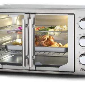 Forno E Fritadeira Sem Óleo Oster 42l French Door 2 Em 1 Cor Prateado - Imagem 1