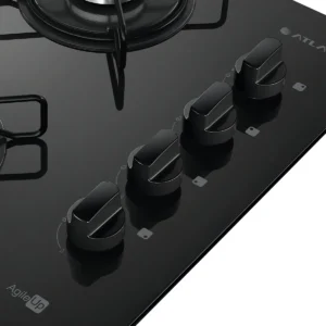 Cooktop 4 Bocas Atlas Agile Up Mesa Vidro Mega Chama Bivolt - Imagem 3