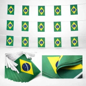 Varal Bandeira Bandeirinhas Do Brasil 10m Copa Festas 30x22 - Imagem 3