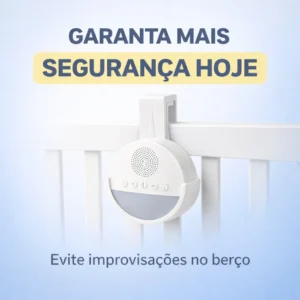 Suporte Ruído Branco Bebê Encaixe Seguro Berço Sem Furos - Imagem 6