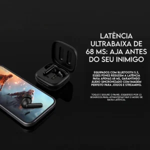 Fone Qcy T13 Anc Cancelamento De Ruído Ativo Bluetooth 5.3 Cor Preto - Imagem 8