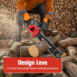 Moto Serra Elétrica 12 Polegadas Portátil 2 Baterias - Imagem 8