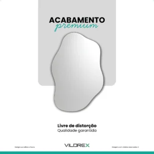 Espelho Vildrex Pisa 70x50cm Design Moderno Lapidado Luxo - Imagem 7