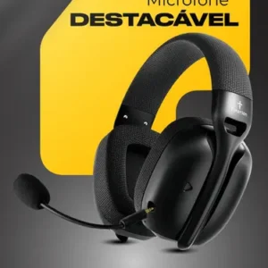 Fone De Ouvido Headset Gamer Sem Fio Titorion Mintak Pro Tri - mode (Wireless 2.4GHz , Bluetooth, Cabo) Ultraleve Preto - Imagem 3