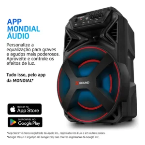 Caixa Amplificada Mondial 300W Bivolt CM-300-N - Imagem 7