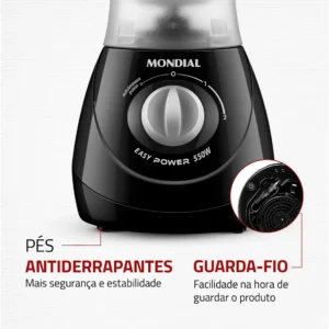 Liquidificador Easy Power Mondial 550W - L-550-B - Imagem 7