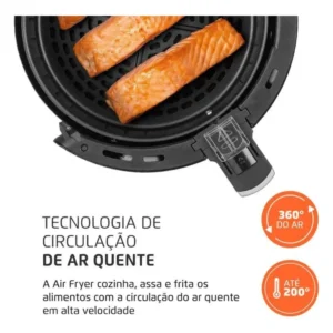 Mondial AF-30-I fritadeira elétrica air fryer sem óleo 3,5L cor preto e inox - Imagem 6