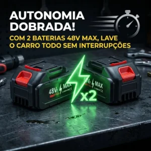 Lavadora A Jato De Alta Pressão Portátil Recarregáveel Preto 50/60 - Imagem 7