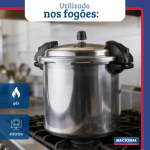 Panela Pressão Fechamento Externo Profissional 24L Alumínio Nacional - Imagem 3