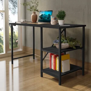 Escrivaninha Mesa Office Estudo Estilo Industrial Cor Preto 1,10m Klm Store - Imagem 5