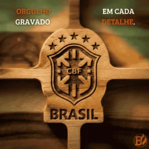 Tábua Petisqueira Teca 35x28 Brasil Times Copa Do Mundo - Imagem 6