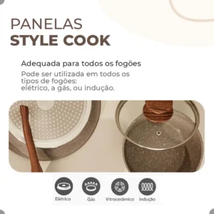 Jogo De Panelas Antiaderente Cerâmica Mimo Style 10 Peças - Imagem 5