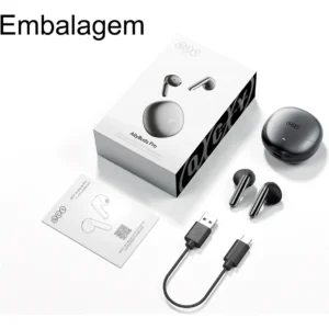 Fone QCY HT10 AilyBuds Pro ANC Bluetooth 5.3 Multiponto IPX5 Cor Preto - Imagem 8