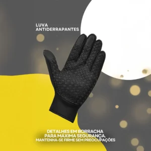 Par Luva Motoqueiro Térmica E Impermeável Com Touch Screen Cor Preto Tamanho Único - Imagem 4