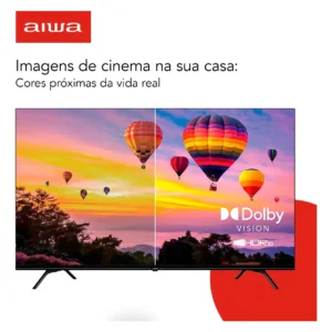 Smart TV AIWA 55” Android 4K Borda Ultrafina Dolby Vision&Atmos AWS-TV-55-BL-01-A - Imagem 4
