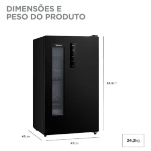 Cervejeira Preta Frost Free 82 Litros Midea Cor Preto - Imagem 6