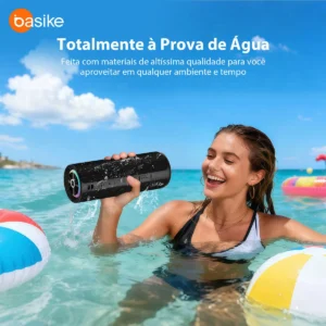 Caixa de Som Bluetooth Basike 30W com Luzes LED e Autonomia de 10 Horas - Imagem 3