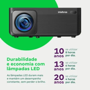 Projetor Full HD 5200 Lúmens PFL5211 Intelbras Preto - Imagem 8