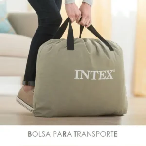 Colchão Inflável Casal Queen Com Bomba Embutida Usb Intex 64159 Azul - Imagem 8