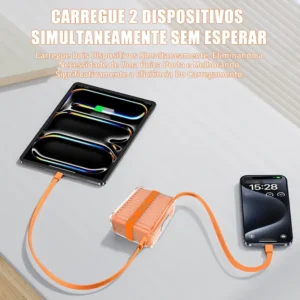 Power Bank 20000mah Carregador Portátil 66w Rápido Cabo Leve - Imagem 5