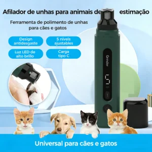 Cortador De Unha Pet Cachorro Gato Lixador Elétrico 5 Modos - Imagem 3