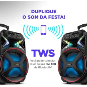 Caixa Amplificada Connect Lights Cm-400 Mondial Cor Preto - Imagem 6