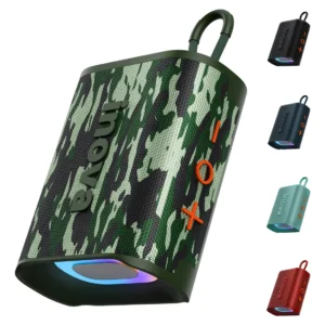Mini Caixa De Som Portatil , Inova Caixa de Som pequena com Radio FM E RGB, caixinha som bluetooth À Prova D'água IP67, Caixa De Som Potente Para Moto Bike, Bateria 15h, TWS Som Estéreo Grave - Imagem 1