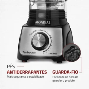 Liquidificador Turbo, Mondial, 1100W - L-1100 BI - Imagem 8