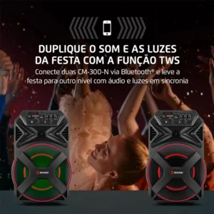 Caixa Amplificada Mondial 300W Bivolt CM-300-N - Imagem 6