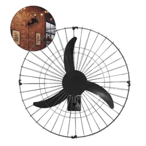 Ventilador Oscilante de Parede Jhamba 60cm Preto Bivolt 147W Potente - Imagem 1