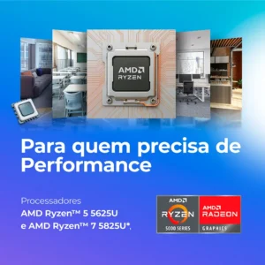 Notebook Positivo Vision R15M AMD Ryzen 5-5625U Linux 8GB RAM 256GB SSD Wi-Fi 6 Tela 15” Full HD IPS Antirreflexo - Minitela - Permite upgrade de memória RAM e SSD - Preto - Imagem 3