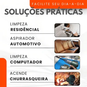 Aspirador Portátil Betahome 120W com Função Soprador e Bateria USB - Imagem 4